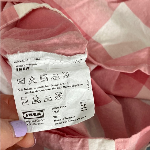 IKEA Pink and White Gingham Duvet Cover - Picture 4 of 6